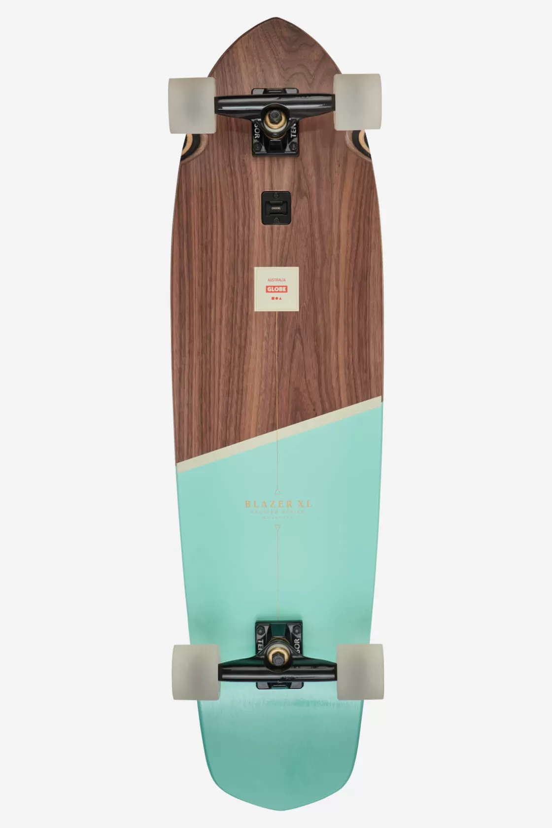 Globe Brand Blazer XL - - 36" Cruiserboard Walnut/Aruba Blue Best Sale