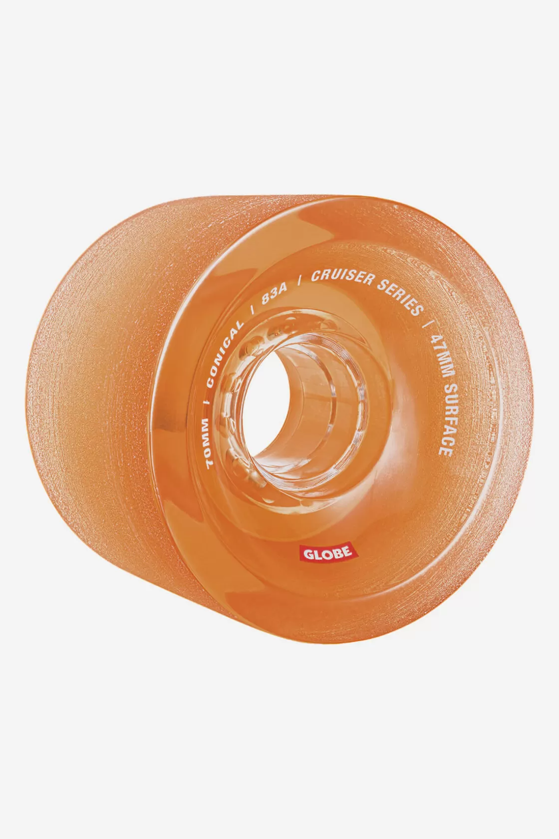 Globe Brand Conical Cruiser - Amber - Skateboard Wheel 70mm Clear Amber Shop