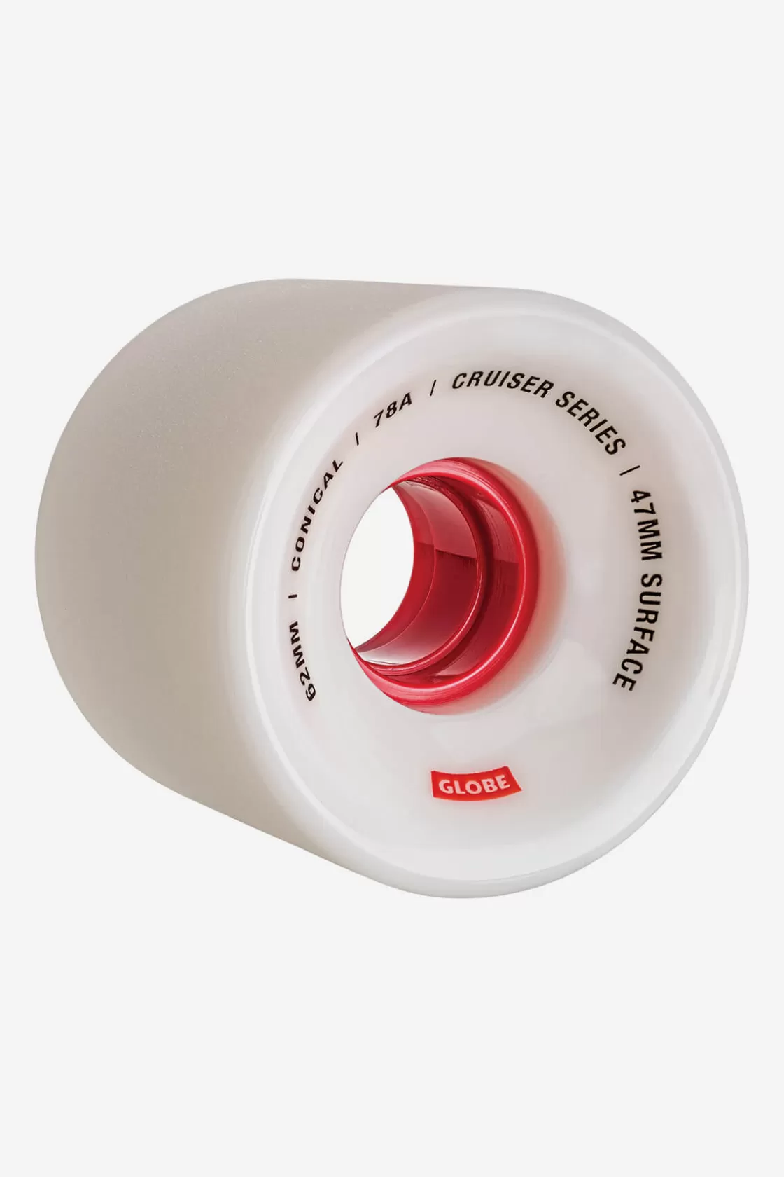 Globe Brand Conical Cruiser - White/Red - Skateboard Wheel 62mm White/Red/62 Cheap