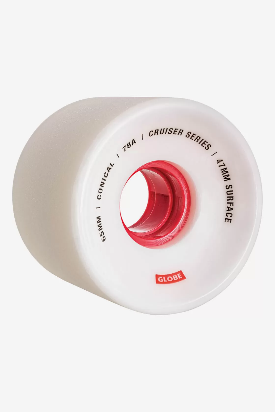 Globe Brand Conical Cruiser - White/Red - Skateboard Wheel 65mm White/Red/65 Flash Sale