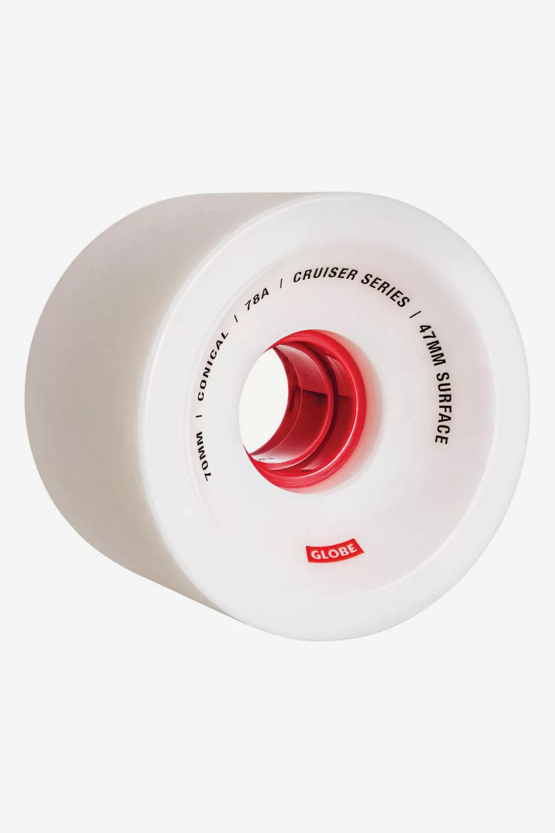 Globe Brand Conical Cruiser - White/Red - Skateboard Wheel 70mm White/Red/70 Best Sale