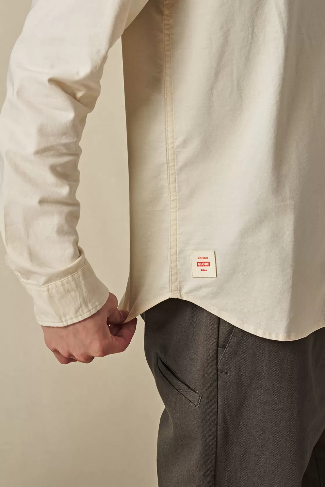Globe Brand Foundation LS Shirt - Bleach Free Dye Free Bleach Free-Dye Free Outlet