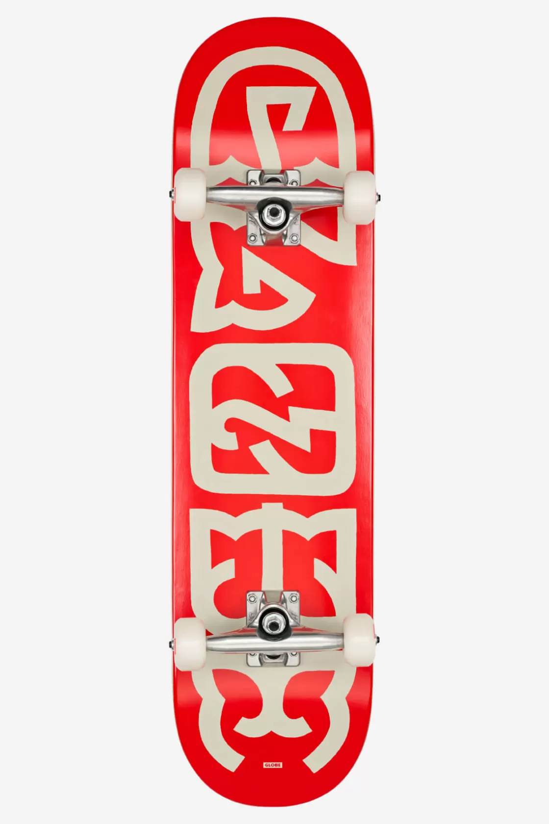 Globe Brand G0 Heyman - - 8.0" Complete Skateboard Red/Off-White New