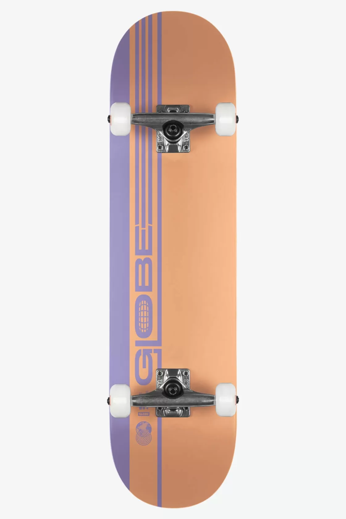 Globe Brand G0 Strype Hard - - 7.75" Complete Skateboard Dusty Orange/Lavender Fashion