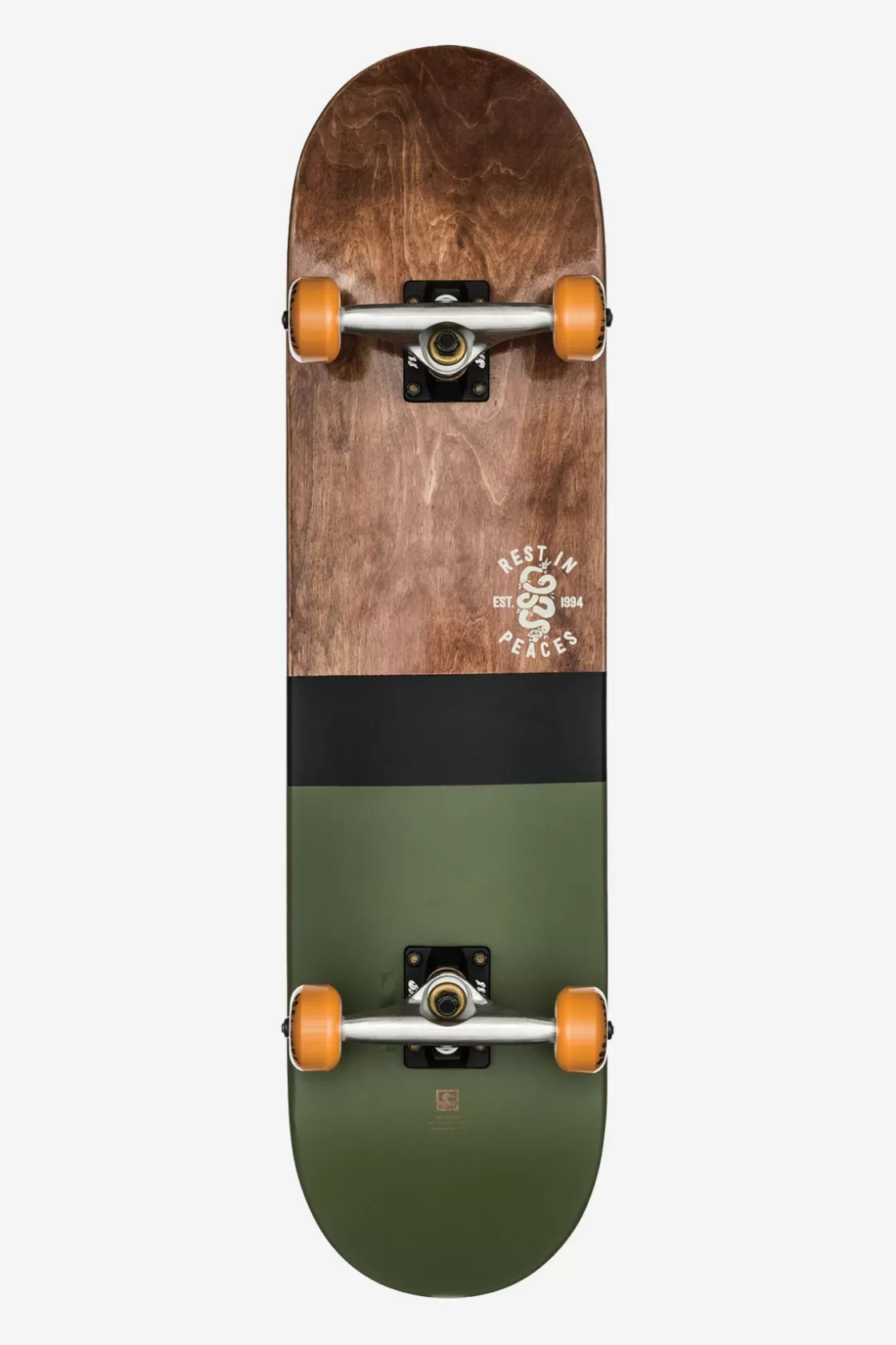 Globe Brand G2 Half Dip 2 - - 8.0" Complete Skateboard Dark Maple/Hunter Green Best