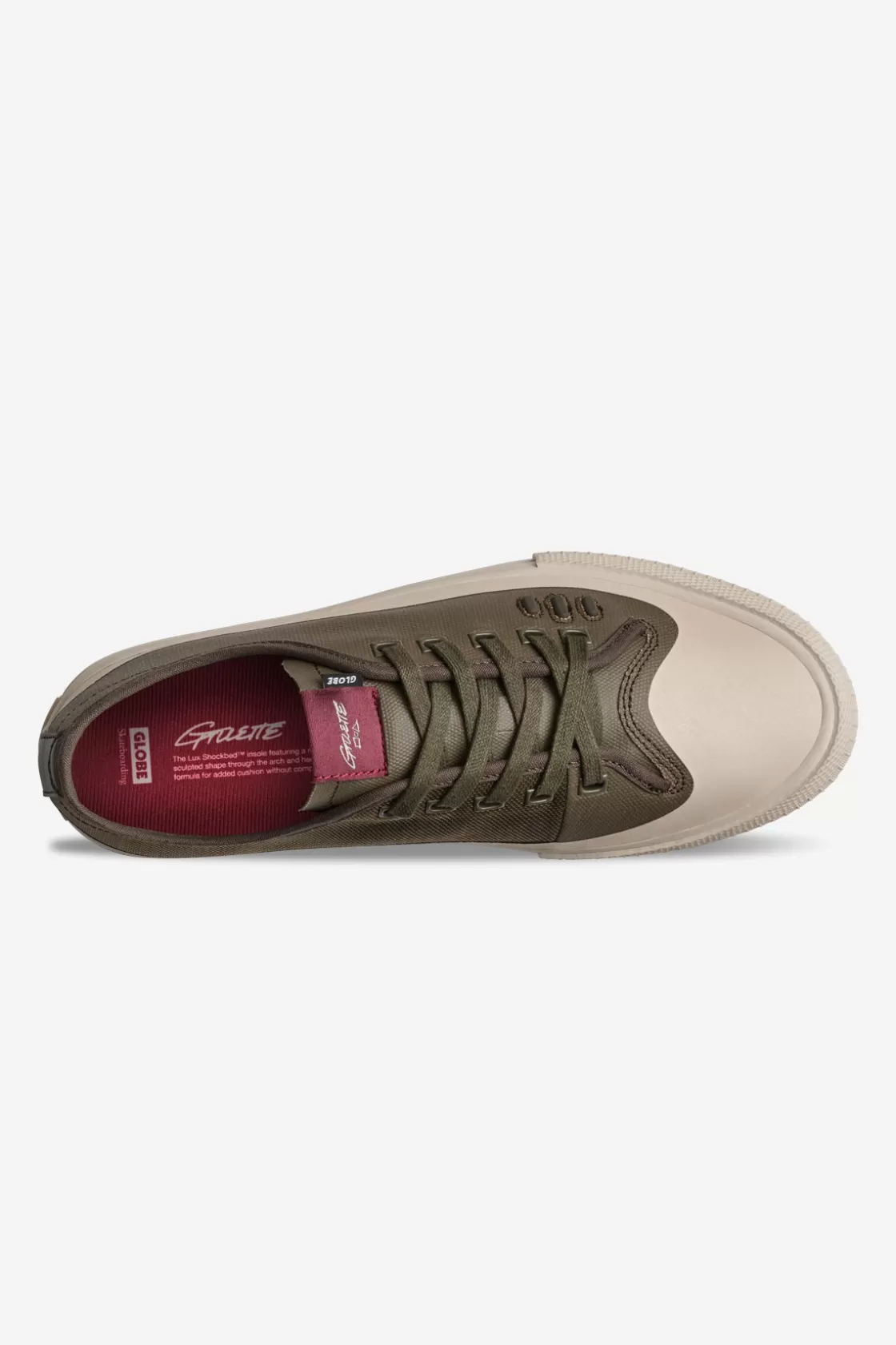 Globe Brand Gillette - Olive/Cream - Skate Shoes Olive Cream Best Sale