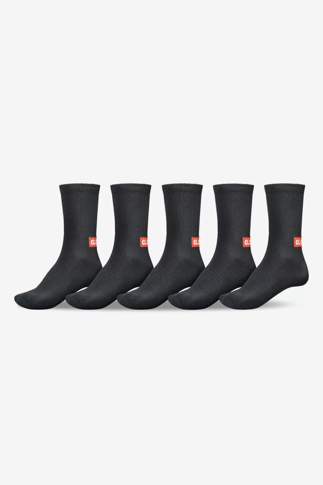 Globe Brand Minibar Crew Sock 5 Pack - Black Cheap