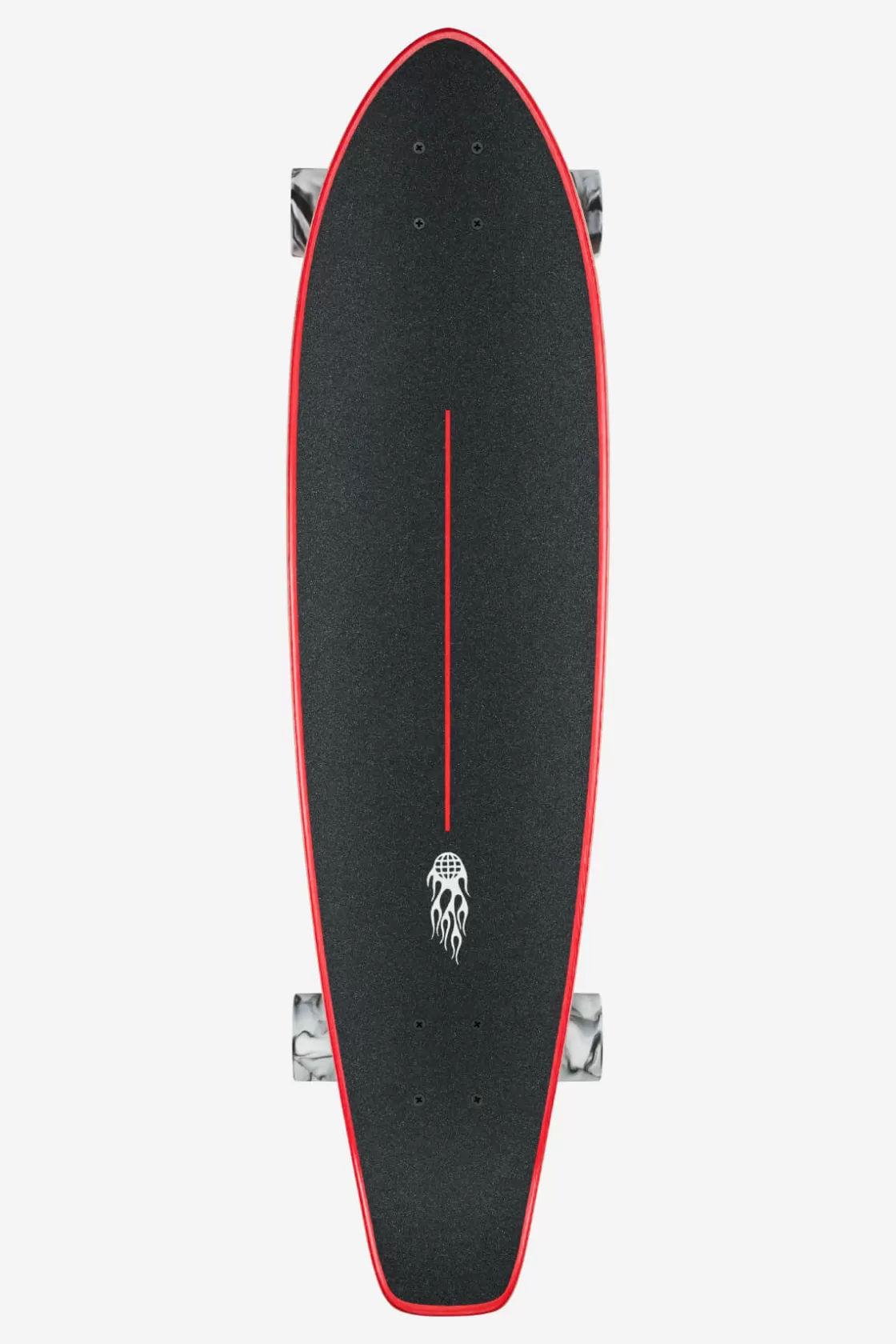 Globe Brand The All-Time - - 35" Longboard Red Flames Clearance